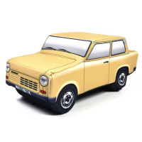 KisFa - Trabant 1.1 Limousine Universal gelb Plüschkissen 30x12x13cm Kissen