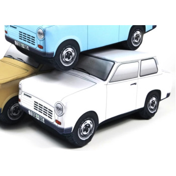 KisFa - Trabant 1.1 Limousine Universal weiss Plüschkissen 30x12x13cm Kissen KisFa - Trabant 1.1 Limousine Universal weiss Plüschkissen 30x12x13cm Kissen