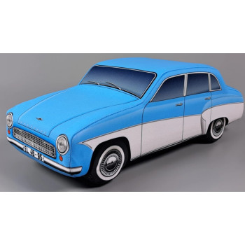 KisFa - Wartburg 312 DeLuxe Limousine blau grau Plüschkissen 35x13,5x12,5cm Kissen KisFa - Wartburg 312 DeLuxe Limousine blau grau Plüschkissen 35x13,5x12,5cm Kissen