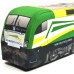 KisFa - E-Lok Siemens E-Lok EuroSprinter/Taurus ES64 U2 BR 182 570-2 GYSEVCARGO 54 cm lang 3D-Plüschkissen Lokomotive Eisenbahn