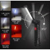 Taschenlampe S005-A knickbar drehbar Handleuchte LED Weiss / Rot abblendbar USB wiederaufladbar Powerbank magnetisch