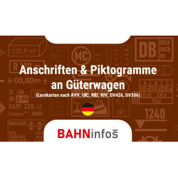 Lernkarten Anschriften & Piktogramme an Güterwagen (Nomenklatur) - Set mit 176 Lernkarten