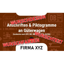 Lernkarten Anschriften & Piktogramme an GĂĽterwagen (Nomenklatur) PERSONALISIERT / WUNSCHLOGO - Set mit 176 Lernkarten Lernkarten Anschriften & Piktogramme an GĂĽterwagen (Nomenklatur) PERSONALISIERT / WUNSCHLOGO - Set mit 176 Lernkarten