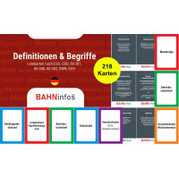 Definitionen & Begriffe im Bahnbetrieb (Deutschland) - Set mit 218 Lernkarten