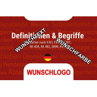 Definitionen & Begriffe im Bahnbetrieb (Deutschland) PERSONALISIERT / WUNSCHLOGO - Set mit 218 Lernkarten