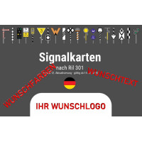 Signalkarten Eisenbahnsignale Deutschland PERSONALISIERT / WUNSCHLOGO - Set mit 186 Lernkarten gemäß DB Ril 301 Signalbuch 12. Ausgabe / ESO