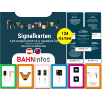 Signalkarten Eisenbahnsignale Österreich + Liechtenstein - Set mit 124 Lernkarten gemäß ÖBB 30.02 Signalvorschrift !NEU!