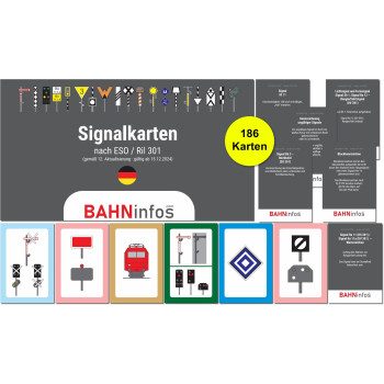 Signalkarten Eisenbahnsignale Deutschland - Set mit 186 Lernkarten gemäß DB Ril 301 Signalbuch / ESO