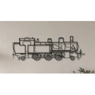 Metallsilhouette Wandbild Dampflokomotive BR 35 5819 Seitenansicht Metallsilhouette Wandbild Dampflokomotive BR 35 5819 Seitenansicht