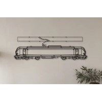 Metallsilhouette Wandbild Vectron Dual Mode Lokomotive BR 192 Seitenansicht