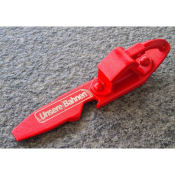 Hemmschuh Flaschenöffner Edelstahl Verkehrsrot 115x20x30mm Lasergravur personalisiert Hemmschuh Flaschenöffner Edelstahl Verkehrsrot 115x20x30mm Lasergravur personalisiert