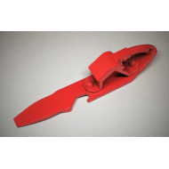 Hemmschuh Flaschenöffner Edelstahl Verkehrsrot 115x20x30mm Hemmschuh Flaschenöffner Edelstahl Verkehrsrot 115x20x30mm