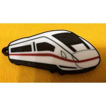 Schlüsselanhänger Rucksackanhänger ICE 4 PLA 90x47x3mm Schlüsselanhänger Rucksackanhänger ICE 4 PLA 90x47x3mm