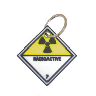 Schlüsselanhänger Rucksackanhänger Gefahrgutlabel Großzettel Placard "Radioactive" PLA 40x40x2 mm RS1028