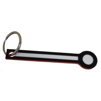 Schlüsselanhänger Rucksackanhänger Formhauptsignal Hp Signalflügel dreifarbig (schwarz/weiss/rot) PLA 85x15x5 mm