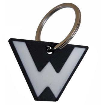 Schlüsselanhänger Rucksackanhänger Wartezeichen Signal Ra 11b schwarz/weiss PLA 35x25x3 mm RS1007