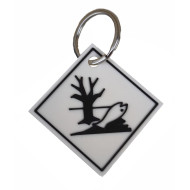 Schlüsselanhänger Rucksackanhänger Gefahrgutlabel Großzettel Placard "Umweltgefährdend" PLA 40x40x2 mm RS1018