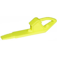 Schlüsselanhänger Rucksackanhänger Eisenbahn Hemmschuh neongelb PLA