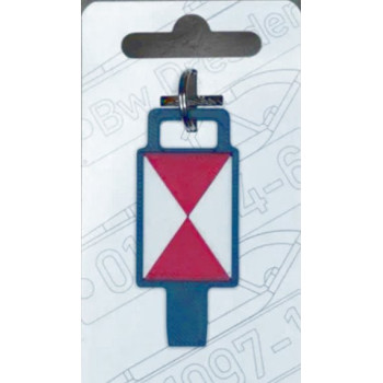 Schlüsselanhänger Rucksackanhänger Zugschluss Schlusssignal Zugschlussscheibe Signal Zg 2 schwarz PLA 35x25x3 mm RS1011