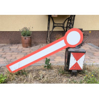 Signalflügel Formhauptsignal 90cm beidseitig bedruckt (rot/weiss, schwarz/weiss) Deko Raumdeko Schulung Seminar Lernhilfe 