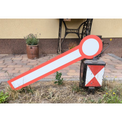 Signalflügel Formhauptsignal 90cm beidseitig bedruckt (rot/weiss, schwarz/weiss) Deko Raumdeko Schulung Seminar Lernhilfe 
