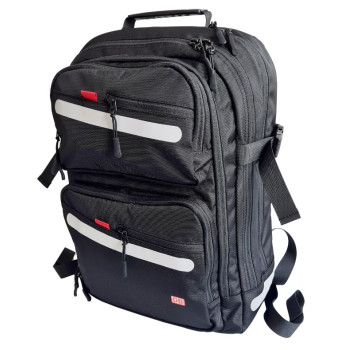 UT TF Lokführer Rucksack Dienstrucksack Schwarz +Bodenfach + Schutzhülle BS 26,5l DB Logo (beliebt bei Lokführer/Triebfahrzeugführer)