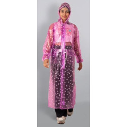 Folienmantel Regenmantel PVC Lila transparent Kleeblatt VARL191