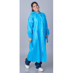 Folienmantel Mantel PVC Regenmantel Hellblau VRAL197