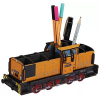 WH Diesellok Rangierlok Lokomotive V60 106 716-4 Ost Goldbroiler orange Stiftebox Visitenkarten Büro Aufbewahrung MDF Bausatz