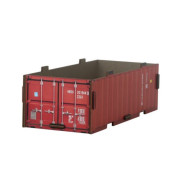 WH 20ft Container flach (klein) Box Stapelkiste Büro Aufbewahrung Kiste dunkelrot MDF Bausatz